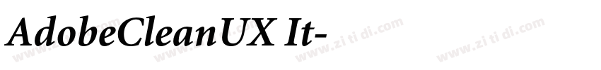 AdobeCleanUX It字体转换